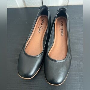 JOSEF SEIBEL Fenja 01 Leather Ballerina Slip On - Black EU 38